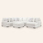 Branchwood 5-Piece Sectional with Chaise and oversized ottoman, right-arm facing chaise