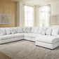Branchwood 5-Piece Sectional with right-arm facing chaise in a living room