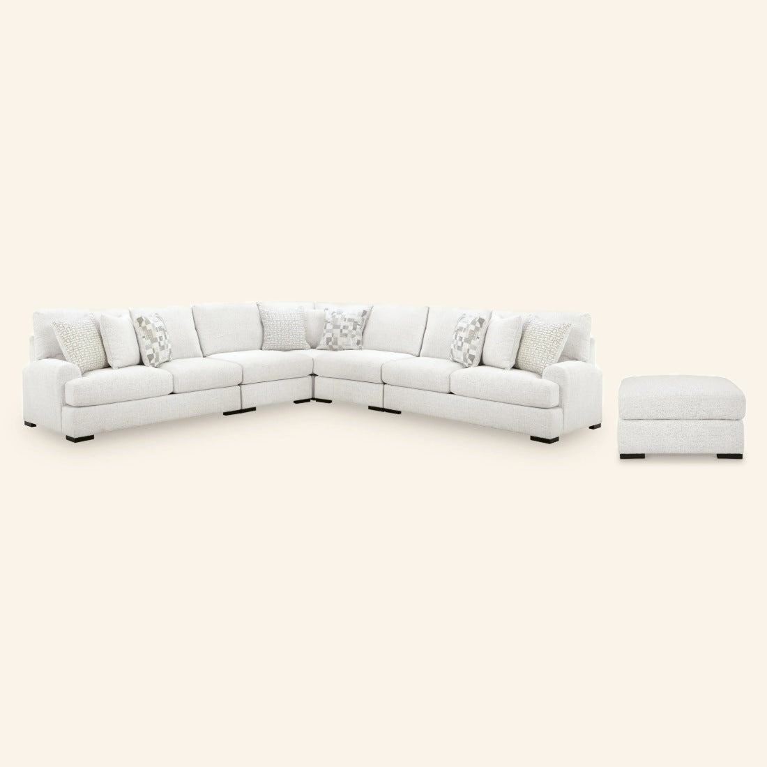 Branchwood 5-Piece Sectional with oversized ottoman