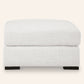 Branchwood oversized accent ottoman, front view
