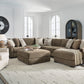 Pleasant Ridge 6-Piece Sectional with Chaise + Storage Ottoman