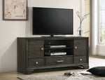 Crown Mark Furniture Jaymes 3 Drawer TV Stand in Gray image
