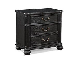 Crown Mark Furniture Kingsbury 3 Drawer Nightstand in Black image