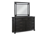 Crown Mark Furniture Kingsbury Dresser Mirror in Black image