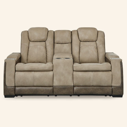 Next-Gen DuraPella Performance Fabric Power Reclining Loveseat with Console