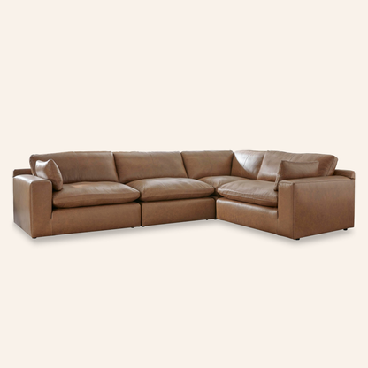 Emilia 4-Piece Leather Modular Sectional