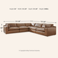 Emilia 5-Piece Leather Modular Sectional