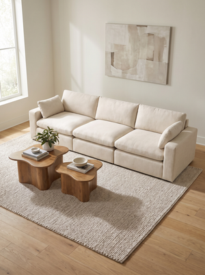 Siena Cloud 3-Piece Linen Modular Sofa