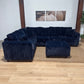 Haven Fluffy L-Shaped Sectional w/ Ottoman
