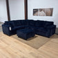 Haven Fluffy L-Shaped Sectional w/ Ottoman