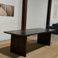 Modern Nut Brown Solid Wood Dining Table