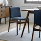 Article Nosh Dining Chair - Walnut And Denim Blue (Set of 4)