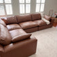 Leather Cloud 4-Piece Sectional
