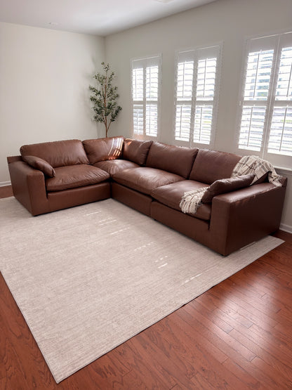 Leather Cloud 4-Piece Sectional