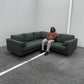 ARTICLE Sven 91" Tufted Corner Sectional - Green Wool Bouclé