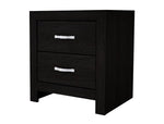 Crown Mark Furniture Jaylen 2 Drawer Nightstand in Black image