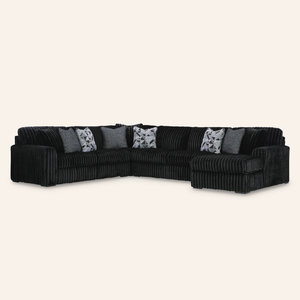 Midnight-Madness 4-Piece Sectional with Chaise