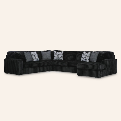 Midnight-Madness 4-Piece Sectional with Chaise