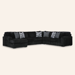 Midnight-Madness 4-Piece Sectional with Chaise
