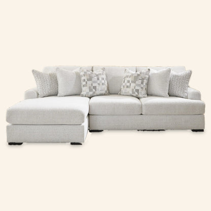 Misty-Lakes 2-Piece Performance Fabric Sectional with Chaise, left-arm facing chaise