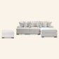 Misty-Lakes 2-Piece Performance Fabric Sectional with Chaise + Ottoman, right-arm facing chaise