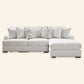 Misty-Lakes 2-Piece Performance Fabric Sectional with Chaise, right-arm facing chaise