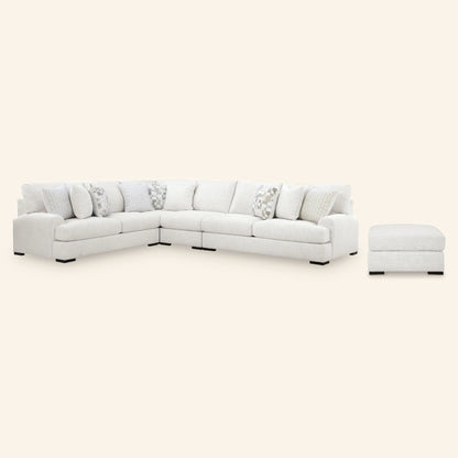 Misty-Lakes 4-Piece Sectional with Oversized Ottoman