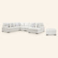 Misty-Lakes 5-Piece Sectional with Chaise and Oversized Ottoman, right-arm facing chaise