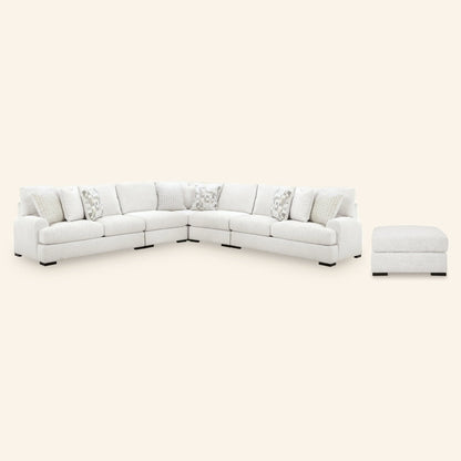 Misty-Lakes 5-Piece Sectional with Oversized Ottoman