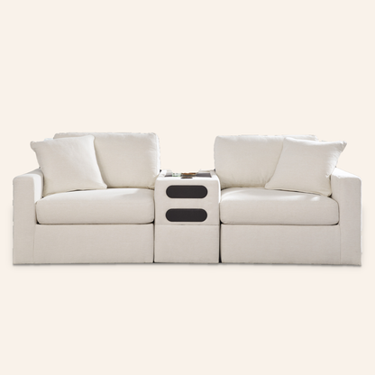 Modmax 3-Piece Sofa w/ Audio Console – Oyster