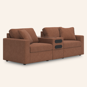 Modmax 3-Piece Sofa w/ Audio Console – Spice