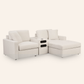 Modmax 3-Piece Sofa with Chaise & Audio Console – Oyster