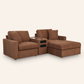 Modmax 3-Piece Sofa with Chaise & Audio Console – Spice