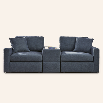 Modmax 3-Piece Sofa w/ Storage Console – Ink