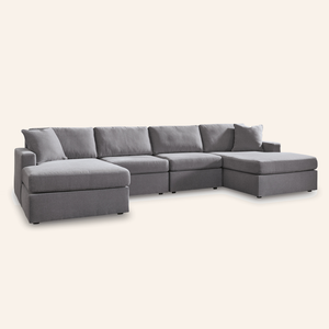 Modmax 4-Piece Double Chaise Sectional – Granite