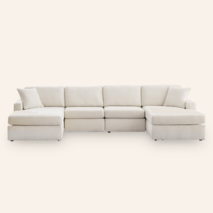 Modmax 4-Piece Double Chaise Sectional – Oyster