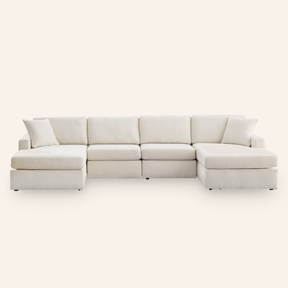 Modmax 4-Piece Double Chaise Sectional – Oyster