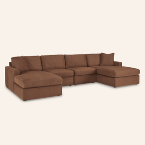 Modmax 4-Piece Double Chaise Sectional – Spice