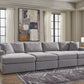 Modmax 4-Piece Double Chaise Sectional w/ 2 Ottomans – Granite