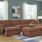 Modmax 4-Piece Double Chaise Sectional w/ 2 Ottomans – Spice