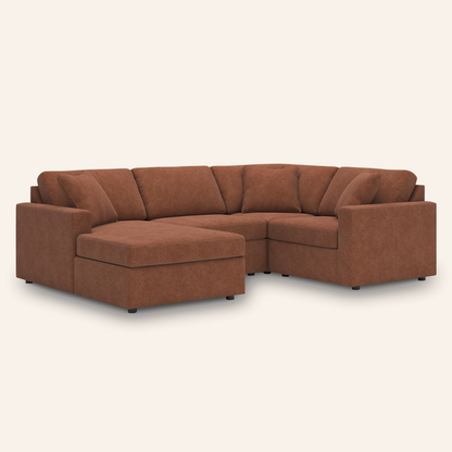 Modmax 4-Piece Sectional with Chaise – Spice