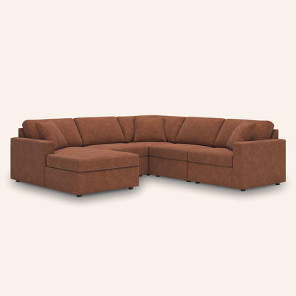 Modmax 5-Piece Sectional with Chaise – Spice