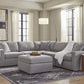 Modmax 5-Piece Sectional w/ Ottoman – Granite