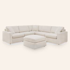 Modmax 5-Piece Sectional w/ Ottoman – Oyster
