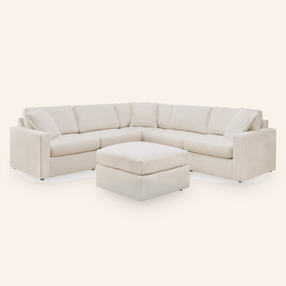 Modmax 5-Piece Sectional w/ Ottoman – Oyster