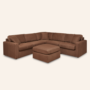 Modmax 5-Piece Sectional w/ Ottoman – Spice