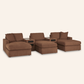 Modmax 6-Piece Double Chaise w/ 2 Audio Consoles & Ottoman – Spice