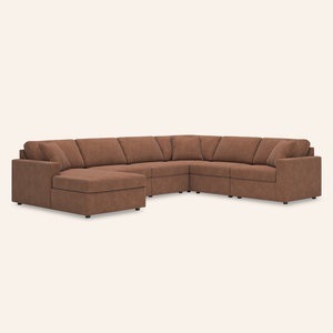 Modmax 6-Piece Sectional with Chaise – Spice