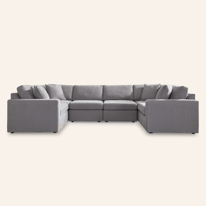 Modmax 6-Piece U-Shaped Sectional – Granite