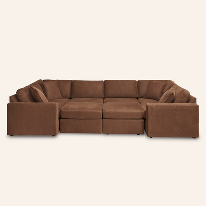 Modmax 8-Piece Pit Sectional – Spice